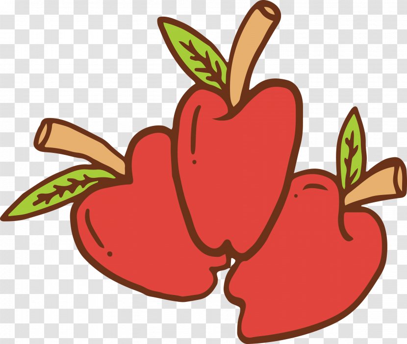 Apple Cartoon Drawing - Silhouette - Red Apples Transparent PNG