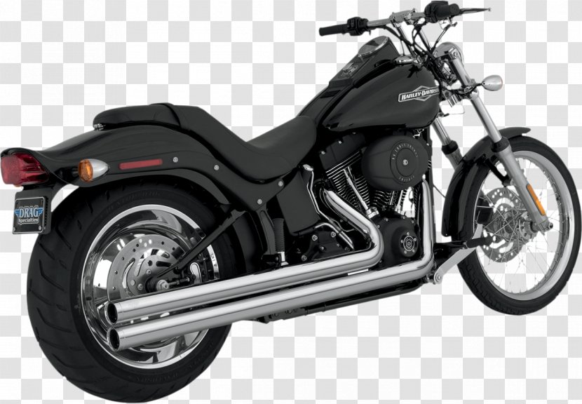 Exhaust System Softail Motorcycle Harley-Davidson Vance & Hines - Fat Boy Transparent PNG