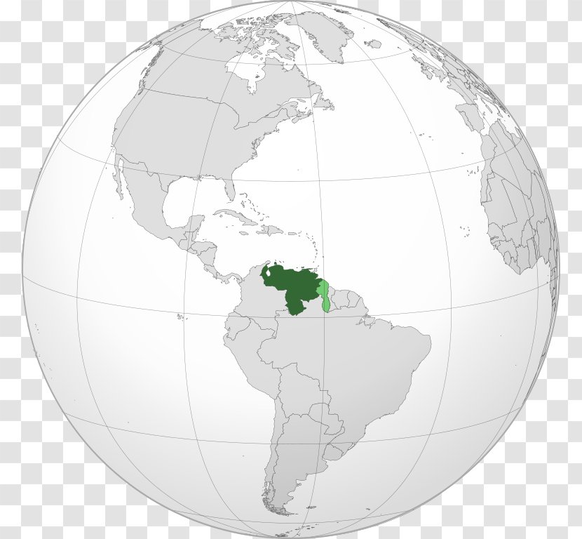World Map Caracas Border - Country - Venezuela Transparent PNG