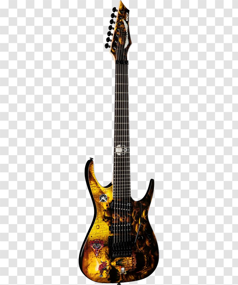 Electric Guitar Dean Guitars Ibanez Seven-string Transparent PNG