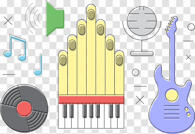 Musical Instruments Illustration - Flower - Vector Transparent PNG