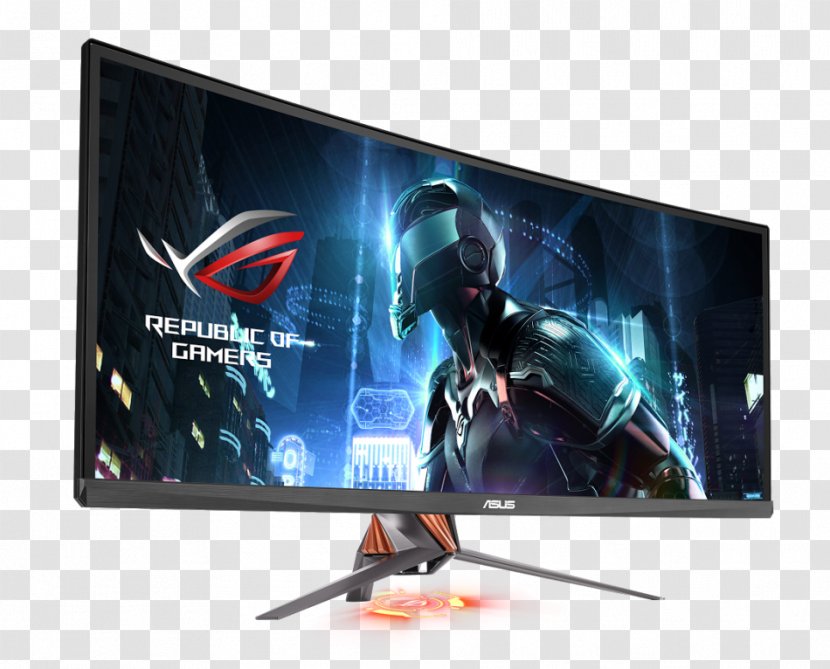 Computer Monitors ASUS ROG Swift PG-8Q 21:9 Aspect Ratio IPS Panel - Advertising Transparent PNG