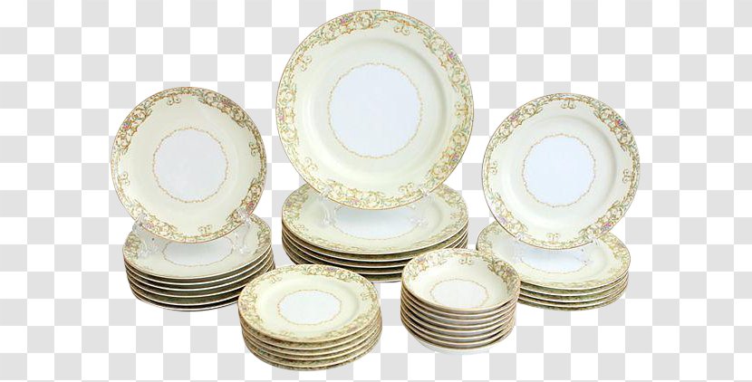 Noritake Glacier Platinum Bread & Butter/Appetizer Plate Porcelain Tableware - Saucer - 1940 Vintage Dishes Transparent PNG