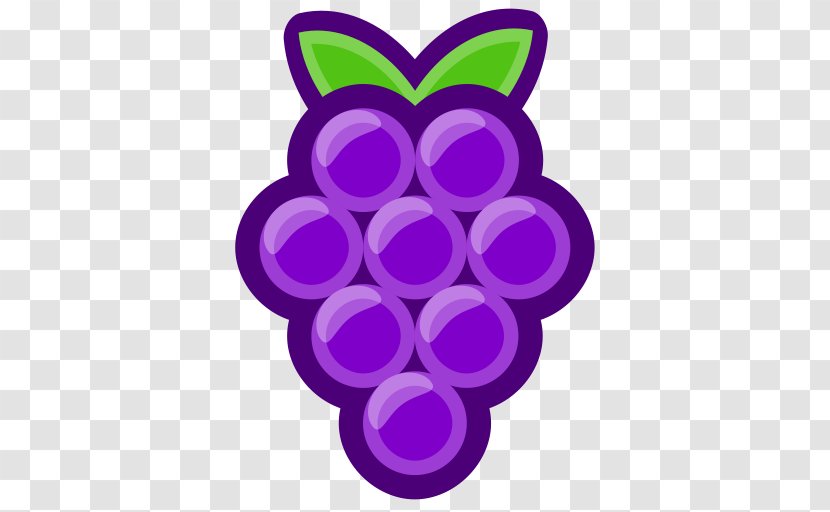 Vegetarian Cuisine Common Grape Vine Berry Icon - Iconfinder - Cartoon Grapes Transparent PNG
