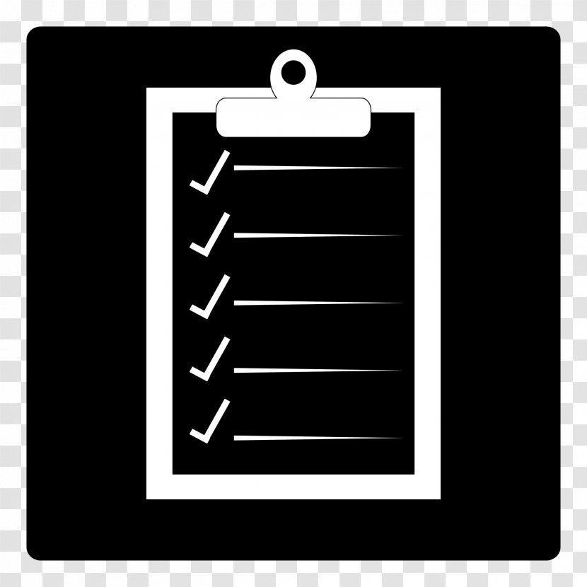 Clipboard Symbol - Black And White Transparent PNG