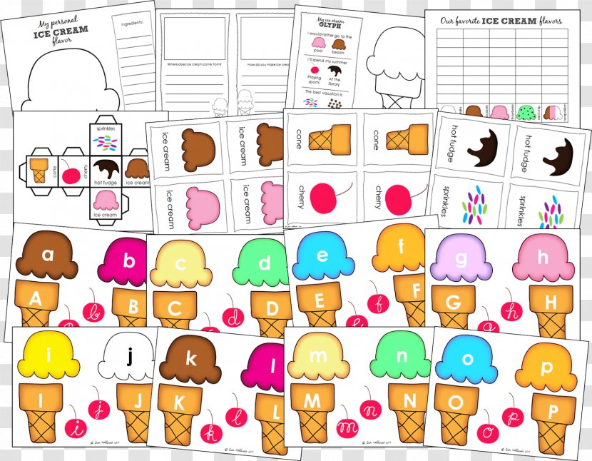 Human Behavior Line Clip Art - Ice Cream Pattern In Different Colours Background Transparent PNG