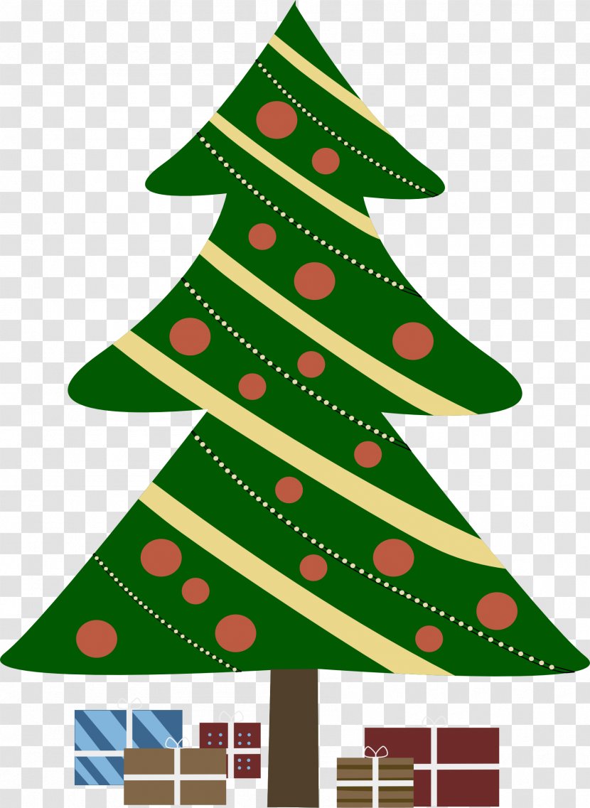Christmas Tree Gift Clip Art - Cute Present Clipart Transparent PNG