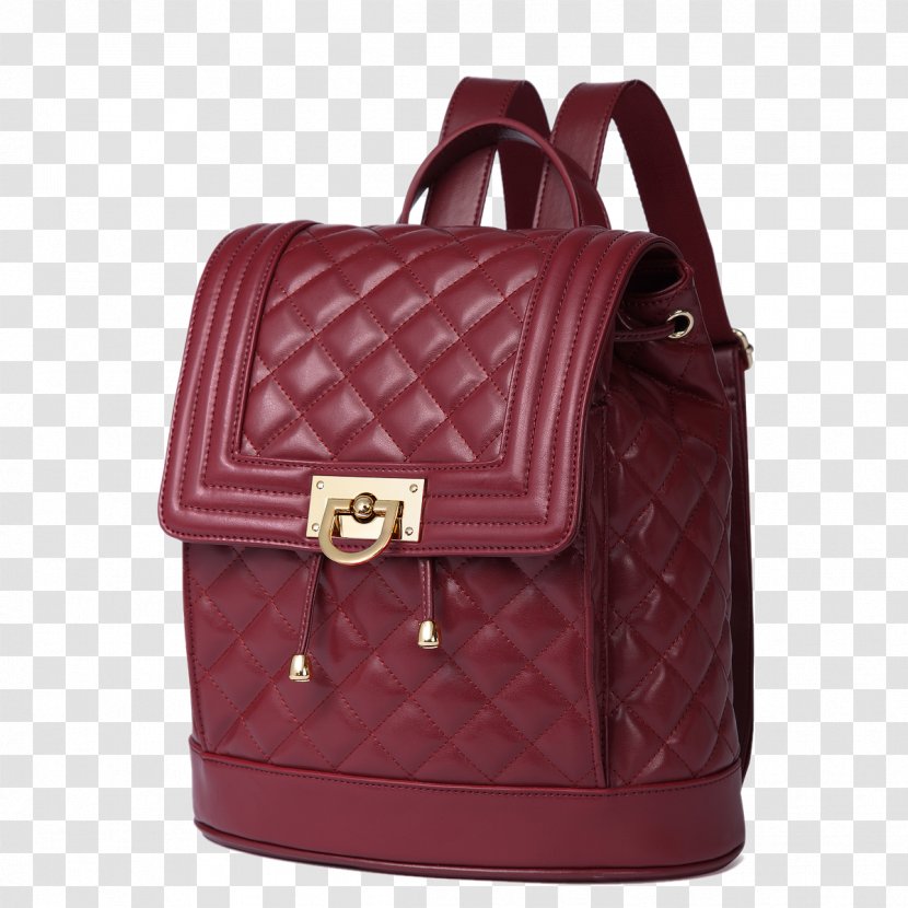 Burgundy Wine Handbag Red - Leather Backpack Transparent PNG