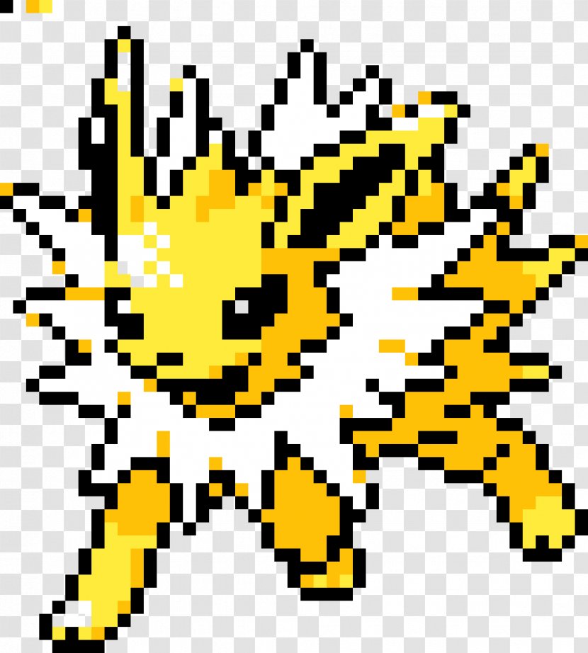 Pixel Art Jolteon Pokémon Eevee - Pokemon Transparent PNG