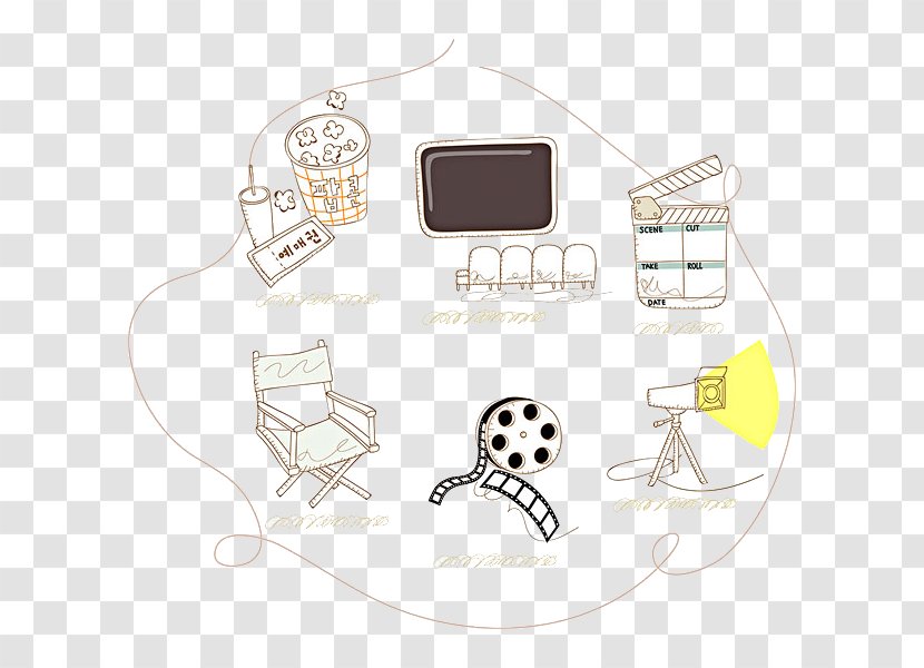 Cinema Film Drawing - Area - Hand Painted Symbol Transparent PNG