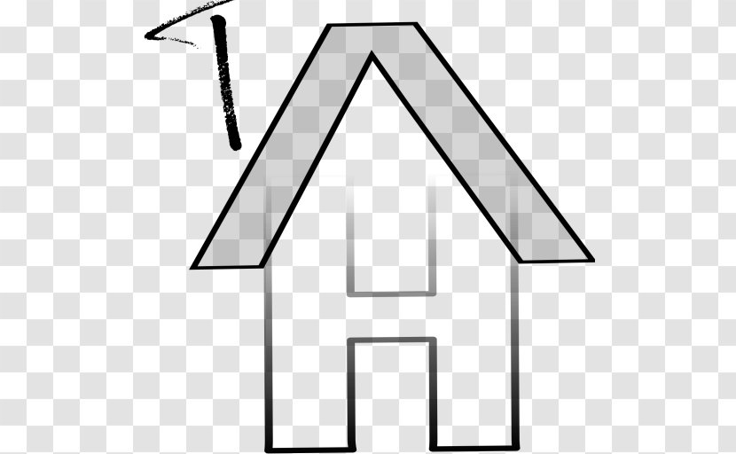 House Angle White Roof Line Art - Shed Transparent PNG
