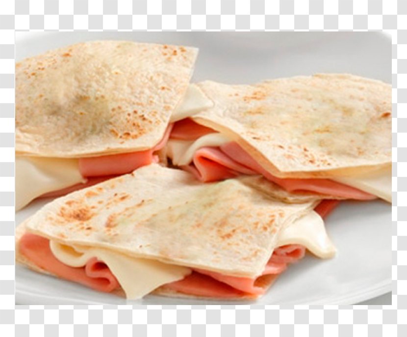 Sincronizada Ham Quesadilla Mexican Cuisine Dish - Gordita Transparent PNG