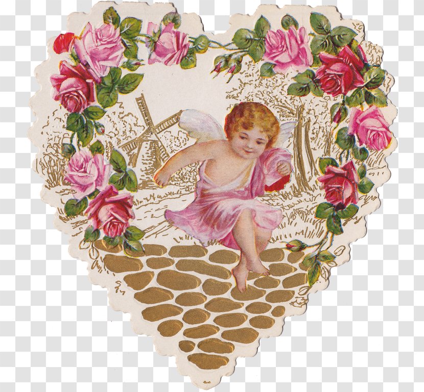 Paper Heart Rose Valentine's Day Ephemera - Lily Of The Valley Transparent PNG