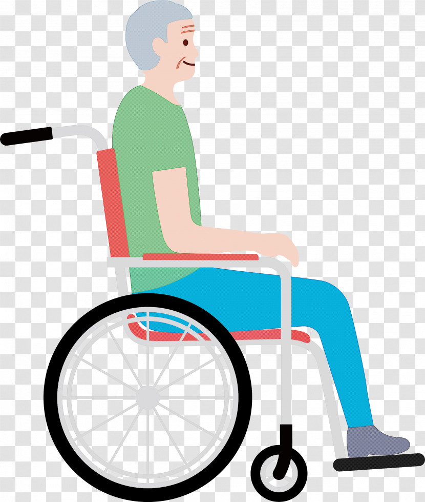 Grandpa Grandfather Wheelchair Transparent PNG