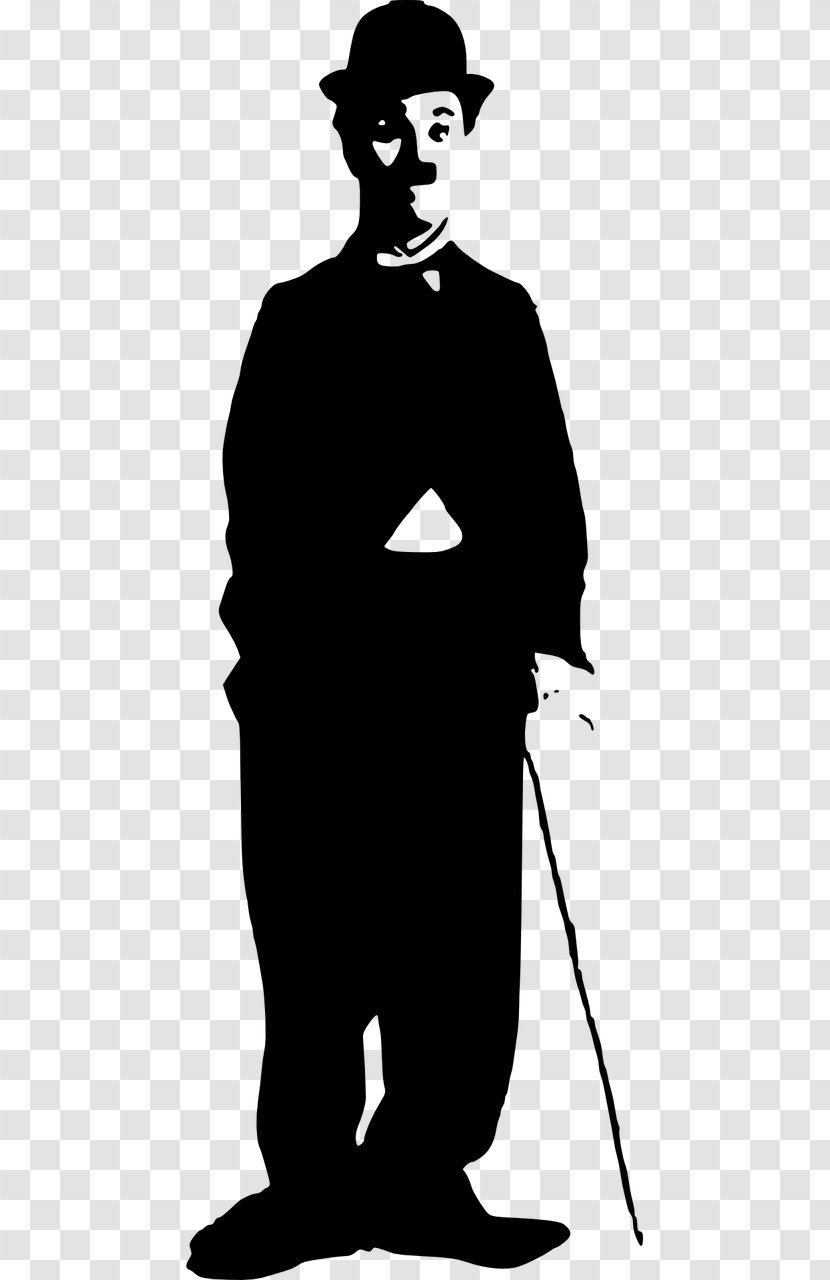 The Tramp Silent Film Comedy - Art - Silhouette Transparent PNG