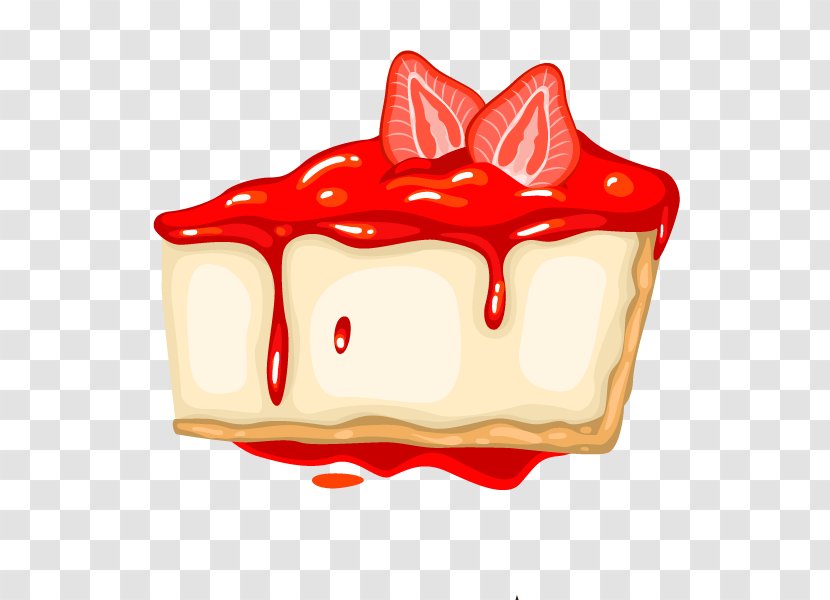 Birthday Cake Cupcake Bakery Cream Wedding - Cartoon Hand Painted Strawberry Transparent PNG