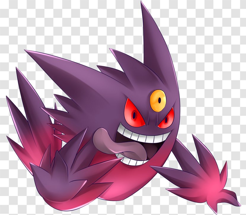 Pokémon X And Y Sun Moon Ultra Gengar Alakazam - Charizard - Purple Transparent PNG
