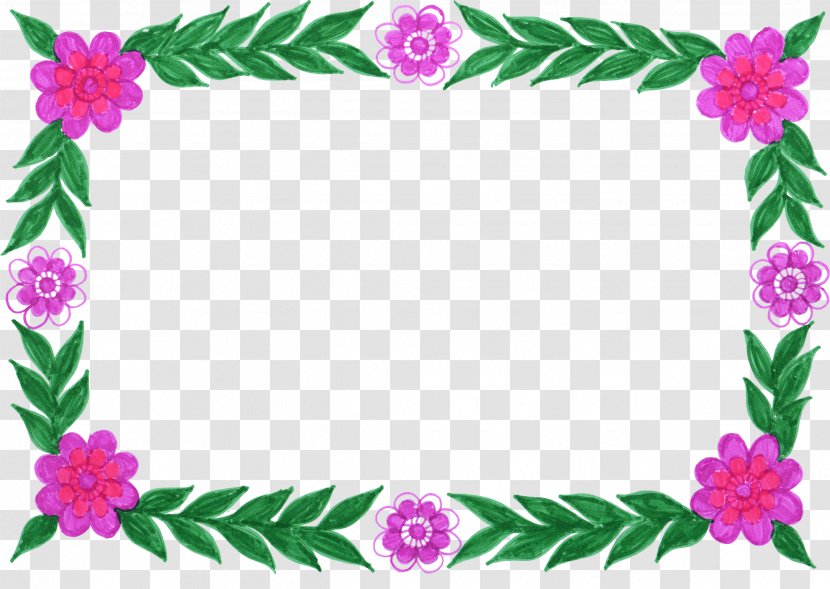 Flower Picture Frames Floral Design Clip Art - Red - Frame Transparent PNG