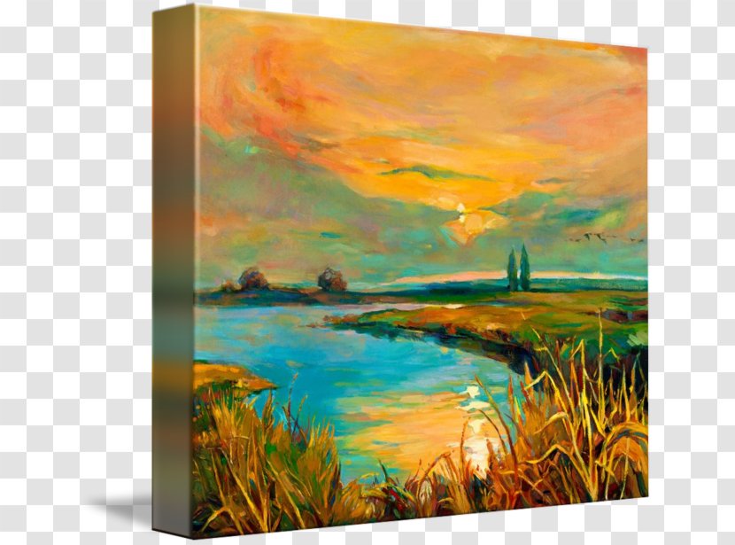 Oil Painting Summer Landscape Canvas - Dawn Transparent PNG
