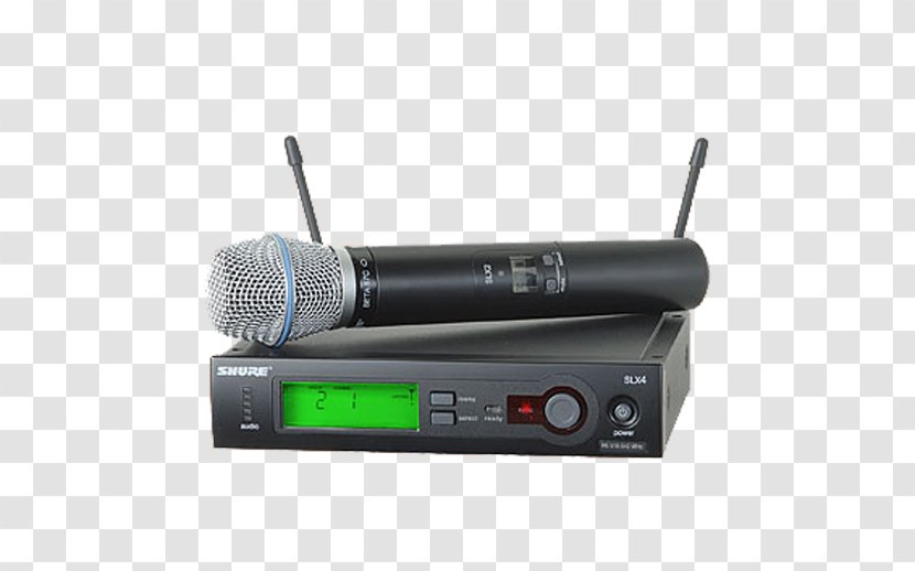Wireless Microphone Shure SM58 BETA 87A SLX24/BETA58 - SM57 Transparent PNG