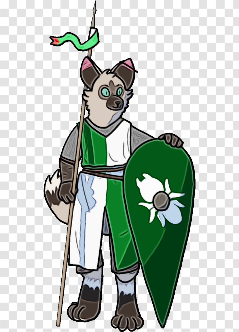 Character Cartoon Cat Warriors - Green - Animation Transparent PNG