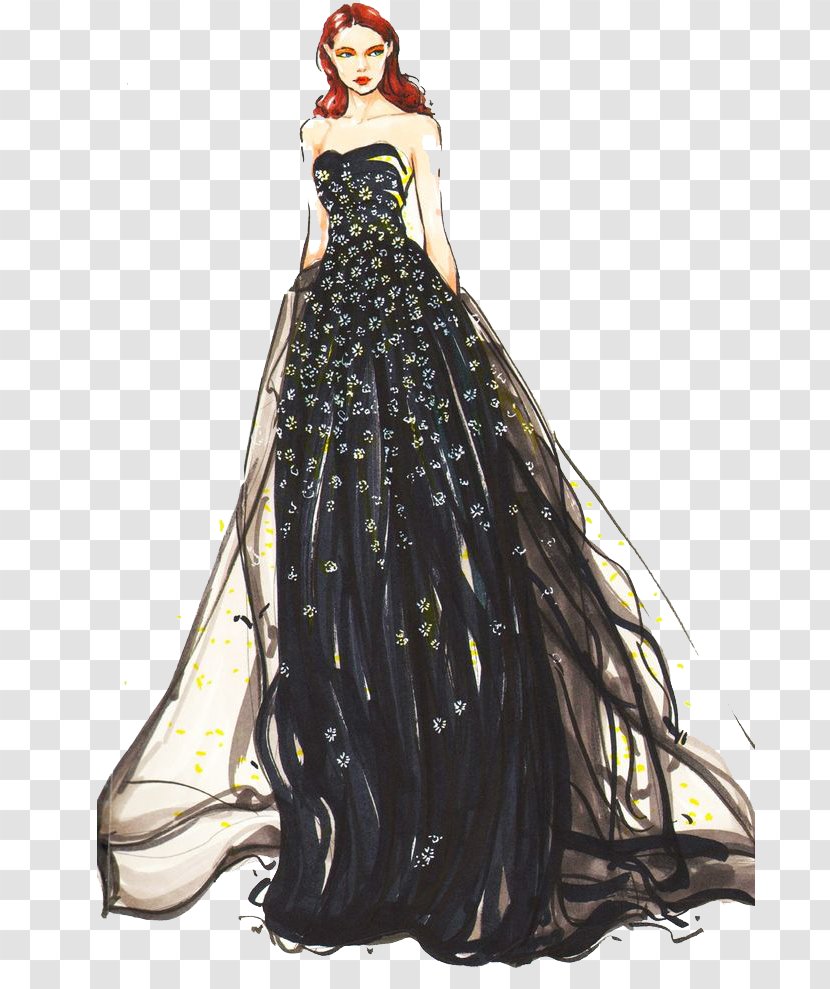 Fashion Designer Illustration - Silhouette - Cartoon Goddess Transparent PNG