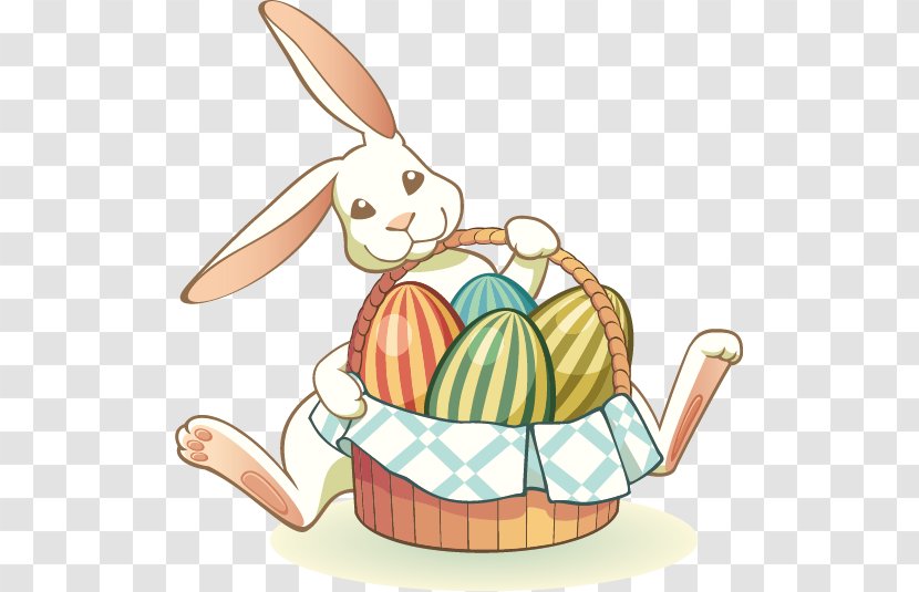 Easter Bunny Egg Clip Art - Food - Dress It Mention The Basket Of Rabbit Transparent PNG