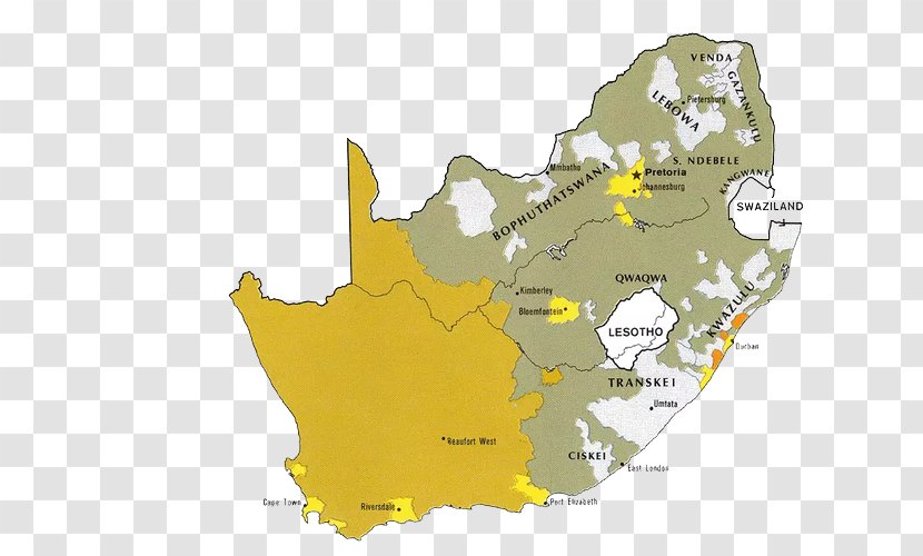 South Africa Apartheid Race Bantustan Map - Nelson Mandela - Brown Transparent PNG