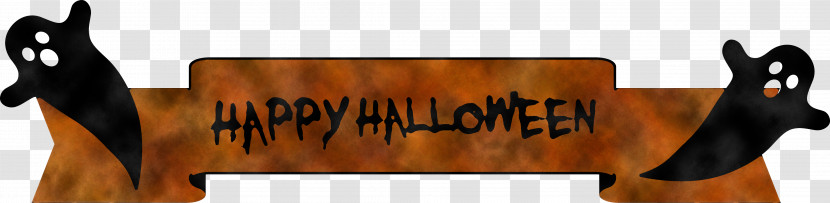 Happy Halloween Banner Transparent PNG