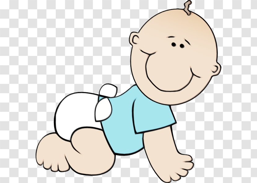 Cartoon Facial Expression Child Finger Head - Cheek - Smile Baby Crawling Transparent PNG