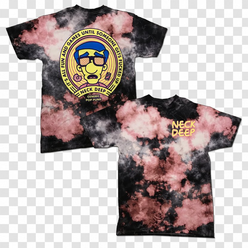 T-shirt Tie-dye Dyeing - Neck Deep Transparent PNG