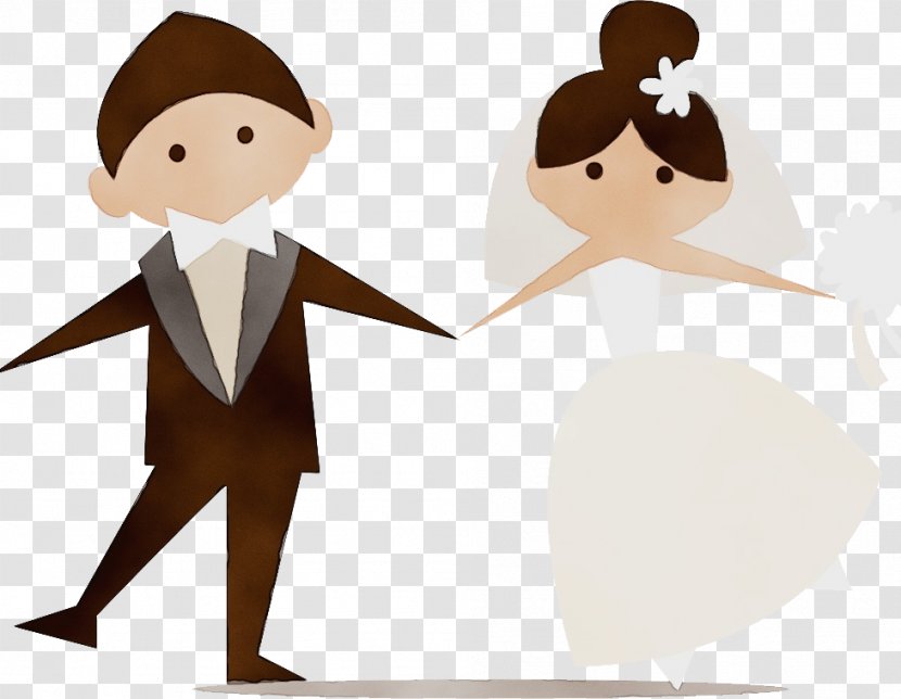 Cartoon Male Clip Art Formal Wear Groom - Gesture Bride Transparent PNG