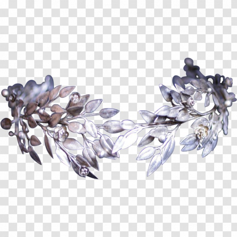 Bridal Crown Leaf Tiara - Bride - Silver Transparent PNG
