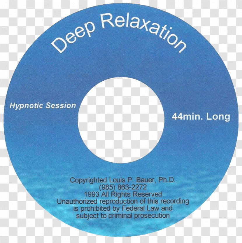 Compact Disc Hypnosis Relaxation Technique Meditation - Psychological Stress - Mindfulness Transparent PNG