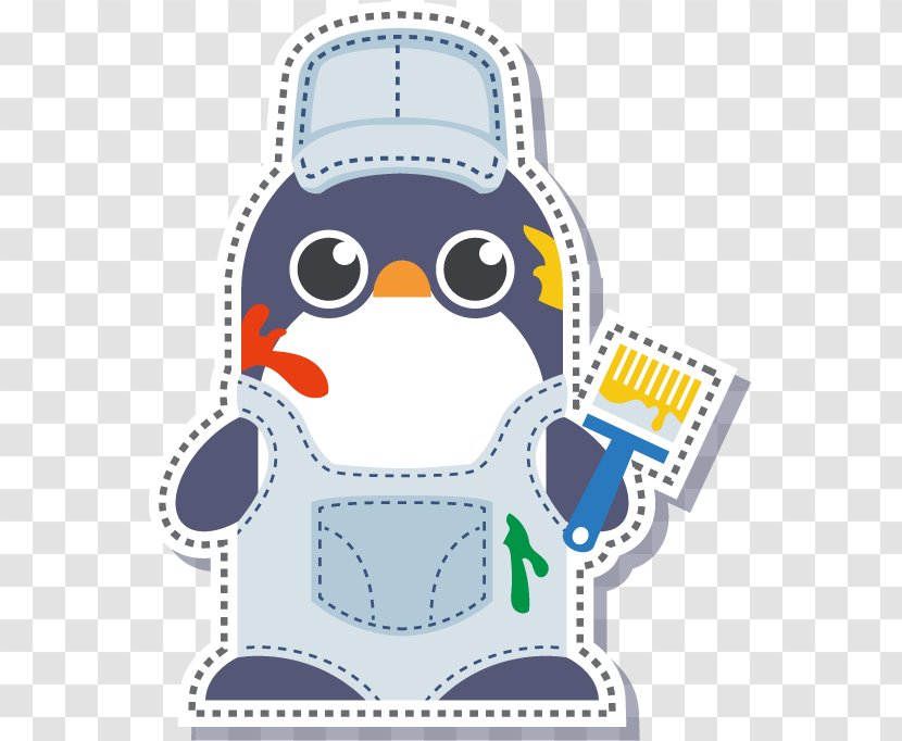 Penguin Painting Clip Art - Vector Painters Transparent PNG