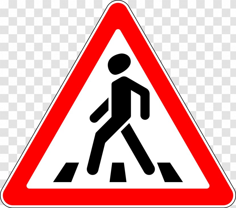 Traffic Sign Pedestrian Crossing Russia Warning Transparent PNG
