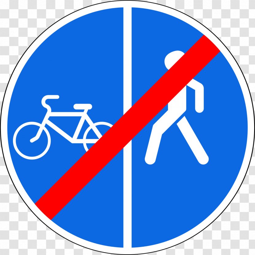 Segregated Cycle Facilities Bicycle Traffic Sign Pedestrian Road - Logo - Signs Transparent PNG