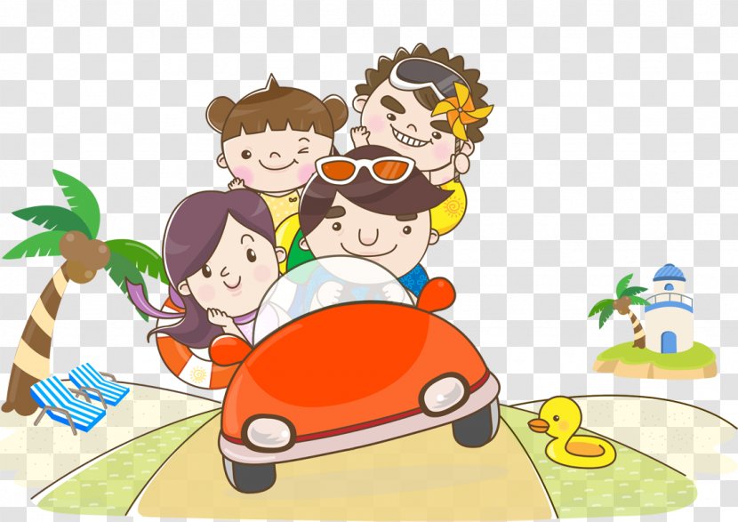 Taitung County Cartoon Beach - Art - Family Trip Transparent PNG