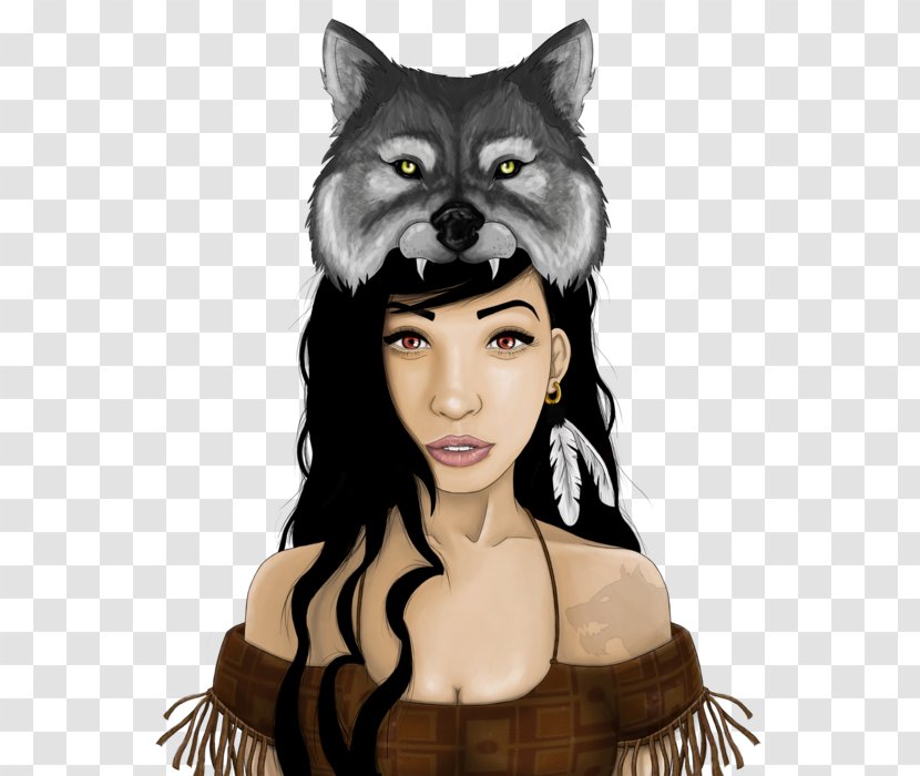 Gray Wolf Drawing Native Americans In The United States Art - Tree - Watercolor Transparent PNG