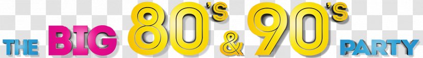 Brand Font - Yellow - 80s Party Logo Transparent PNG
