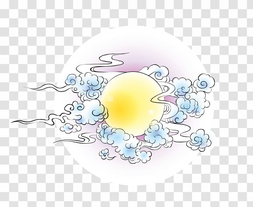 Mid-Autumn Festival Traditional Chinese Holidays - Fictional Character - Clouds Pattern Material Transparent PNG