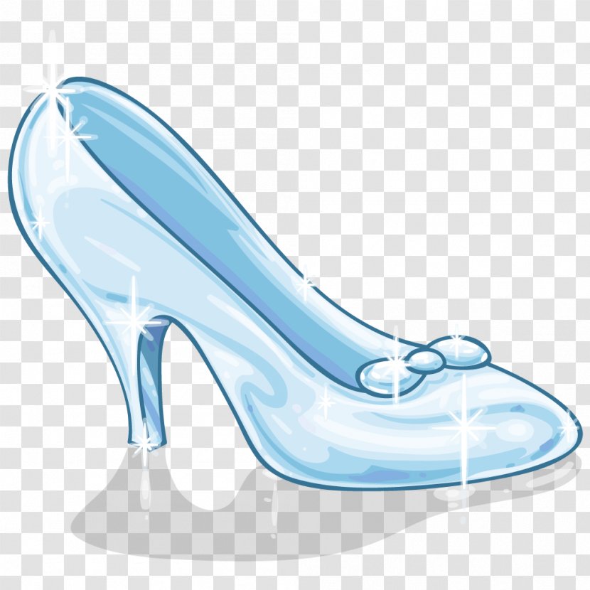 Slipper Cinderella Shoe Clip Art - Blue - Sandal Transparent PNG