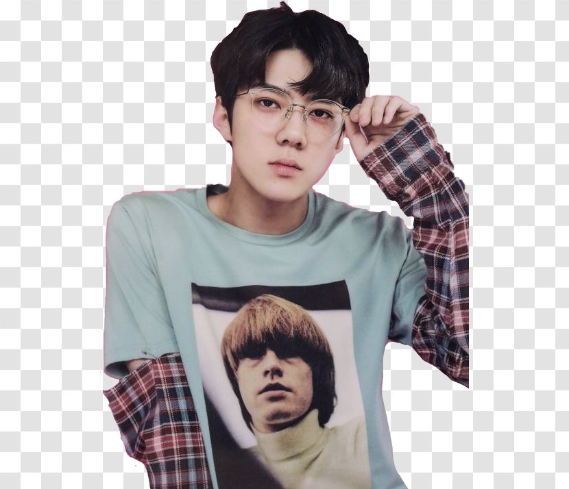 Sehun Xiumin EXO Lucky One K-pop - Chin - Plaid Flannel Transparent PNG