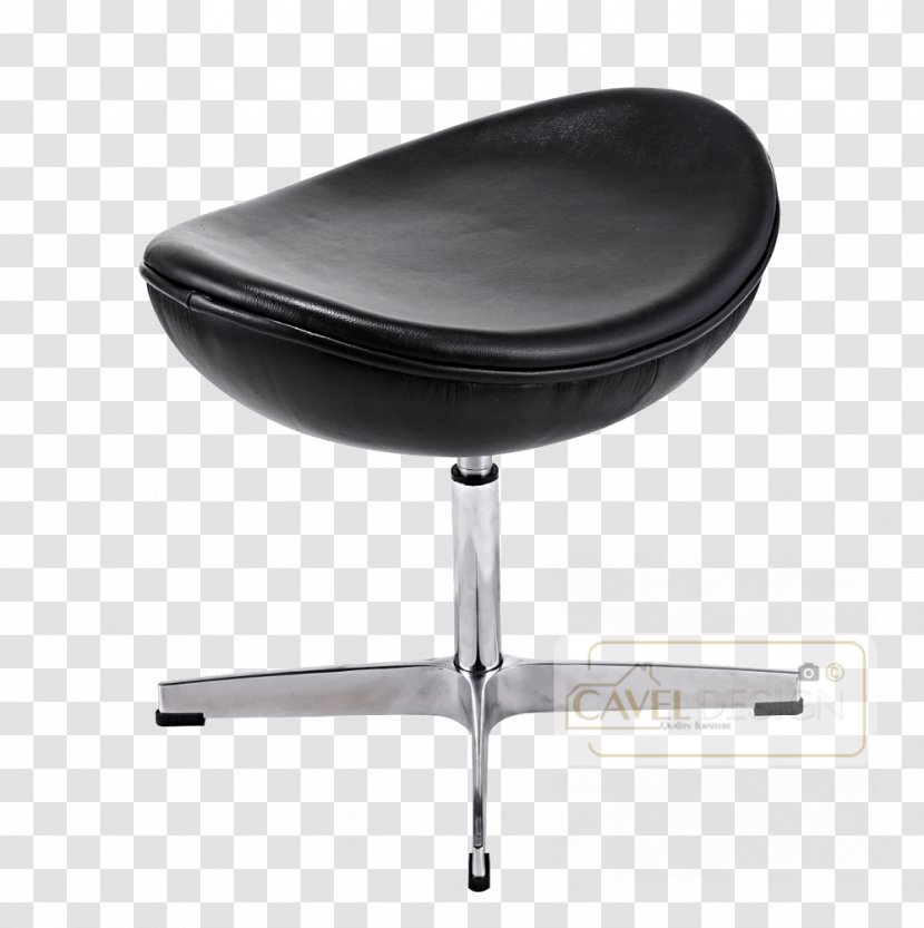Eames Lounge Chair Egg Barcelona Foot Rests - Black Transparent PNG
