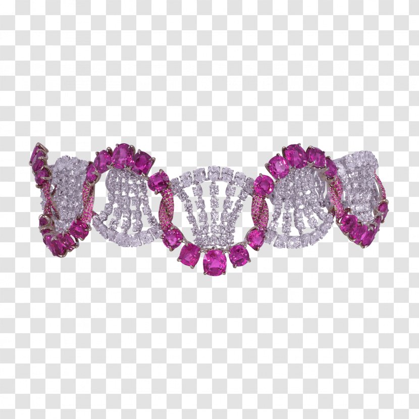 Amethyst Bracelet Body Jewellery Pink M - Fashion Accessory Transparent PNG
