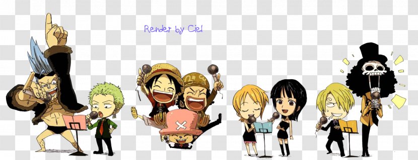 Nami Roronoa Zoro Vinsmoke Sanji Nico Robin Monkey D. Luffy - Silhouette - One Piece Transparent PNG