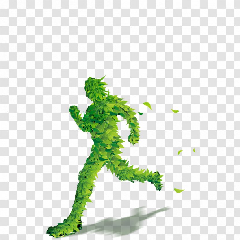 Running Light Green Walking - Tree - Man Transparent PNG