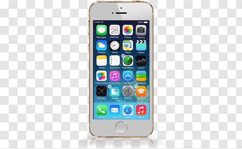 Apple Smartphone Telephone Gold - Iphone 5s Transparent PNG