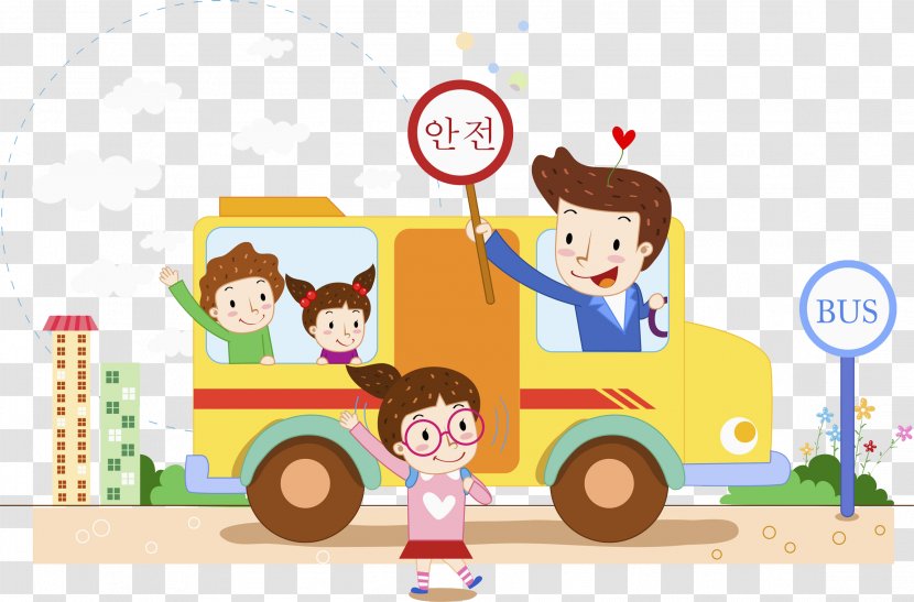 Child Student Transport Safety Vehicle Education - Heart - Campus Bus Transparent PNG
