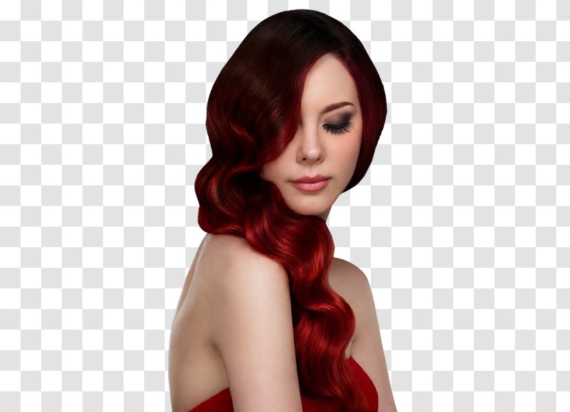 Hair Coloring Red Beauty Hairstyle Model - Human Color Transparent PNG